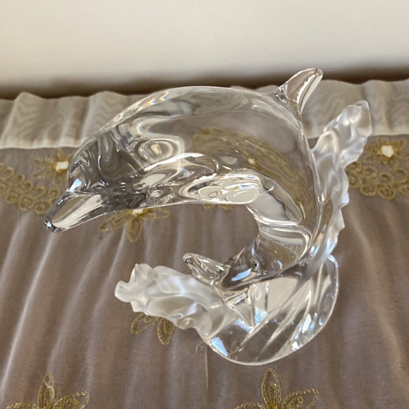 The Magnificent Dolphin Lenox Crystal with Frosted Vintage from the 90’s - Picture 2 of 6